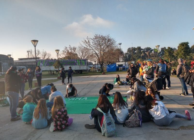 Manifestación en el Parque Cívico.