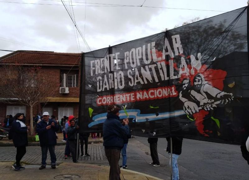 Manifestación frente al Palacio Municipal.