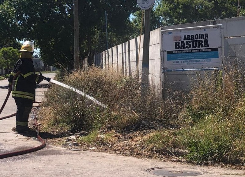 Rápida intervención de los bomberos.