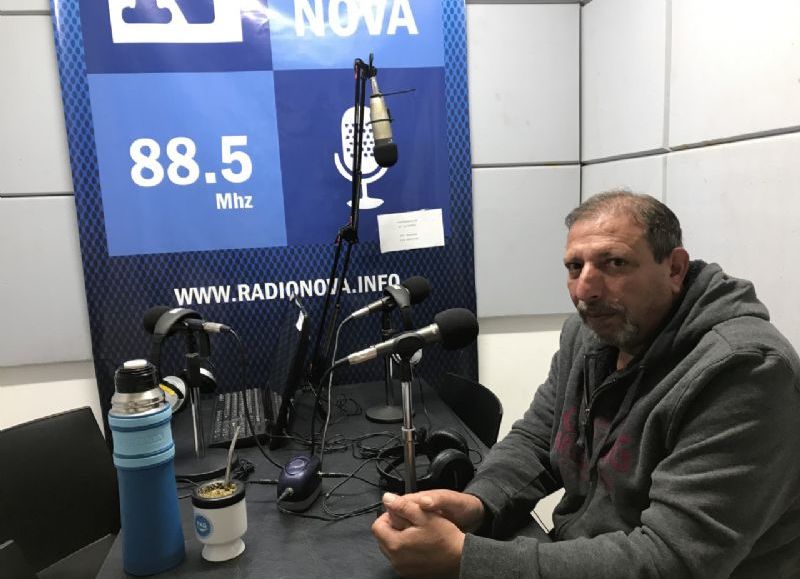 Jorge Di Pietro, en el aire de BerissoCiudad en Radio.