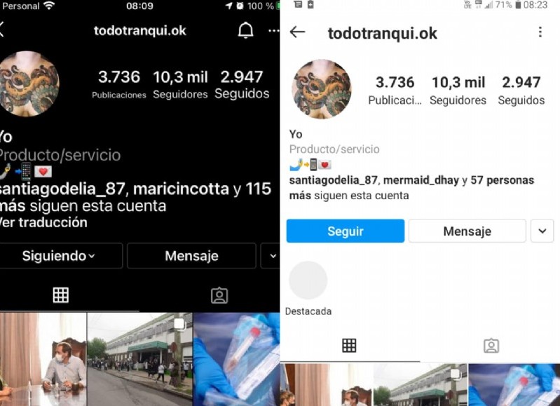 En la madrugada del 8 de abril, nos llegó la información de que un “equipito de hackers”, ingresó a nuestra cuenta de Instagram Berisso_Ciudad, para ser llamados Todotranqui.ok.