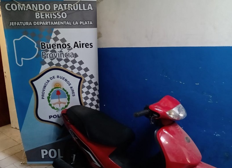 El motovehículo ya se encuentra bajo resguardo.