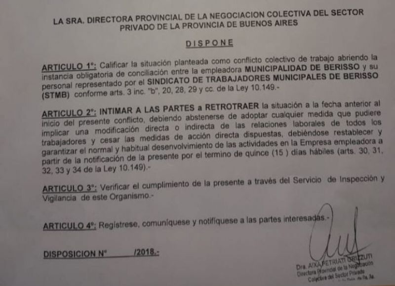 El acta en cuestión.