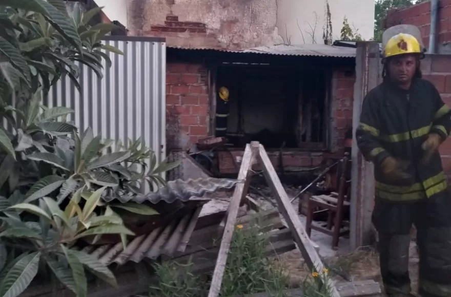 Intervención de bomberos.