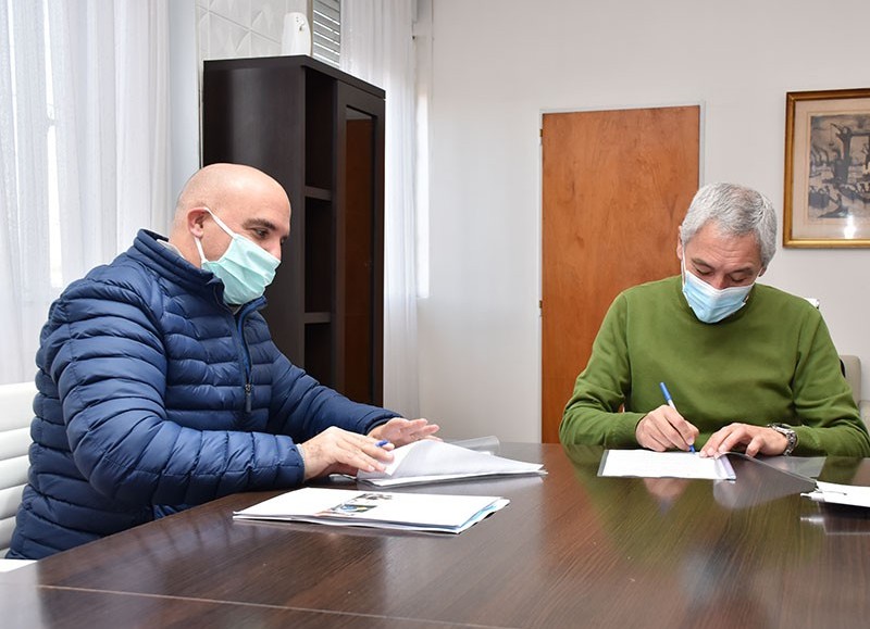 Santiago Fraschina junto a Fabián Cagliardi.