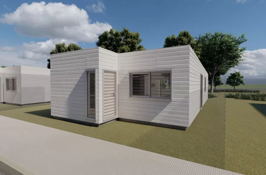 La iniciativa contempla la construcción de ocho viviendas sustentables de 48 metros cuadrados.