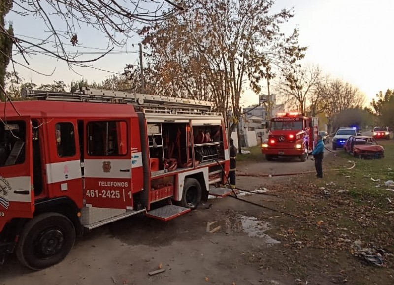 Rápida intervención de los bomberos.