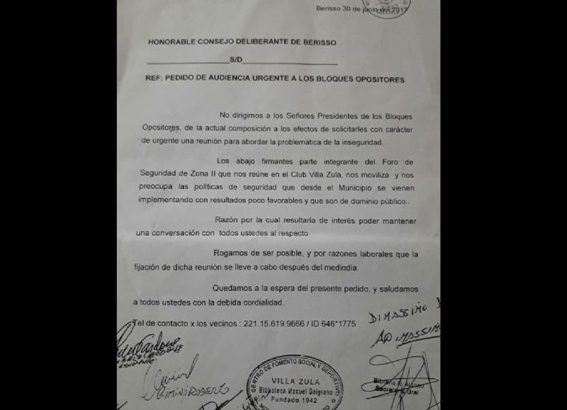 Ya confeccionaron una nota.