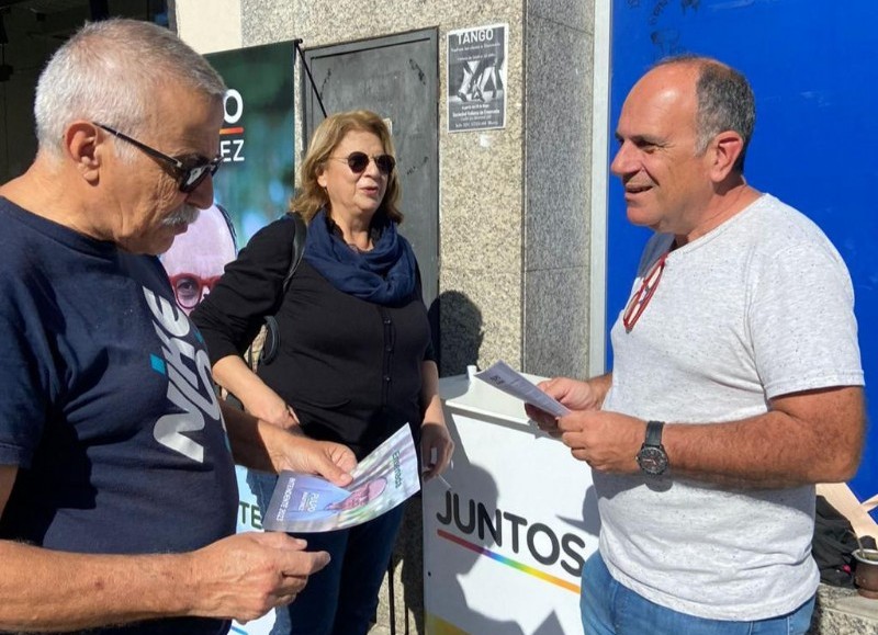 El referente de Juntos mantuvo un encuentro con comerciantes.