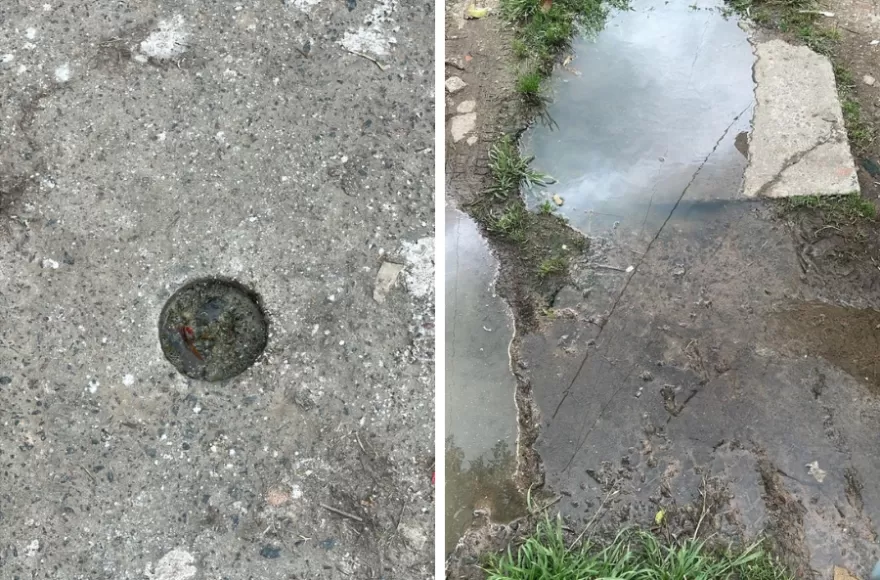 El inconveniente se extiende en distintas calles del barrio.