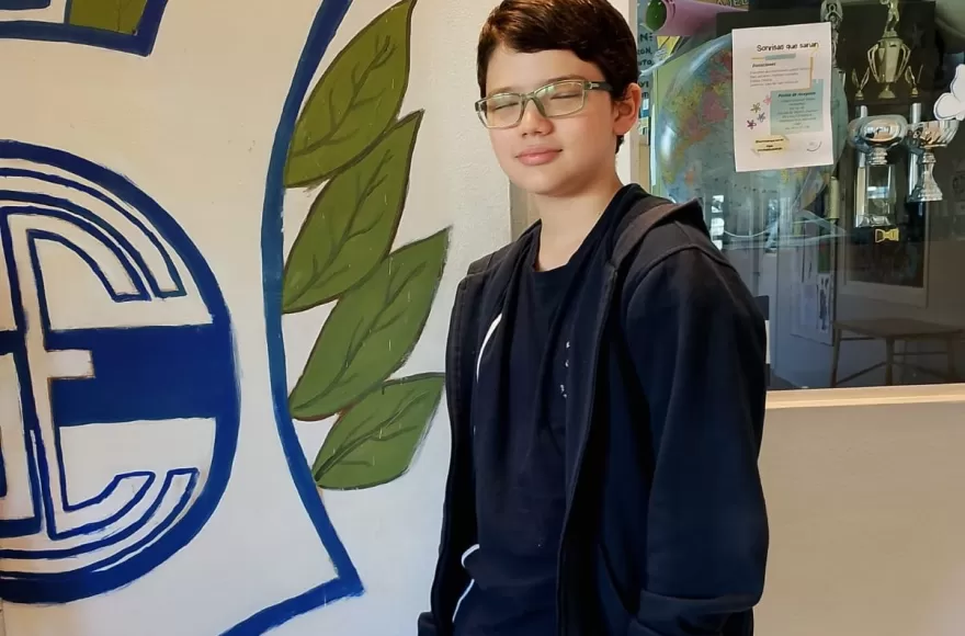 Iván Martín del Río, representante del tercer nivel (secundaria).