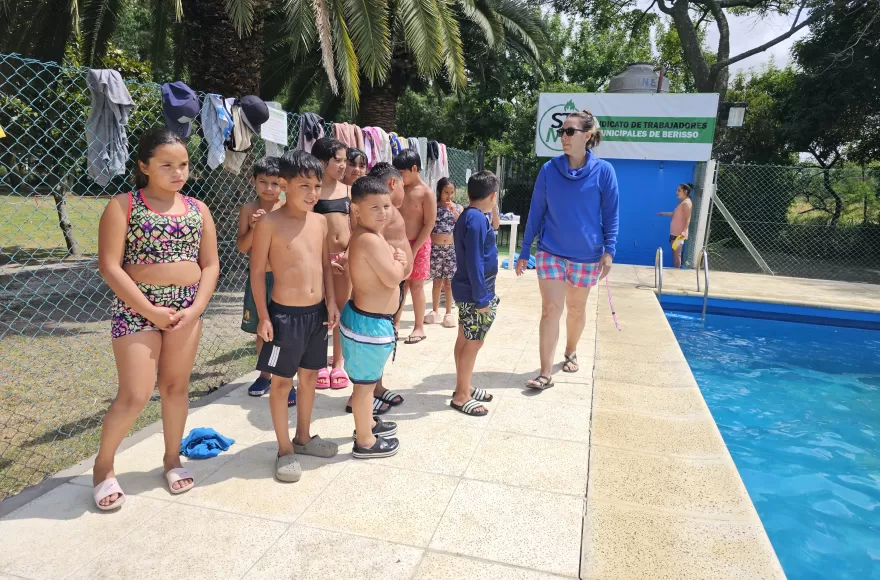 Las actividades se llevan a cabo en el camping del Sindicato Municipal de Berisso.