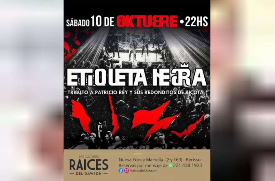 Doble jornada el sábado: la noche arranca con Etiqueta Negra.