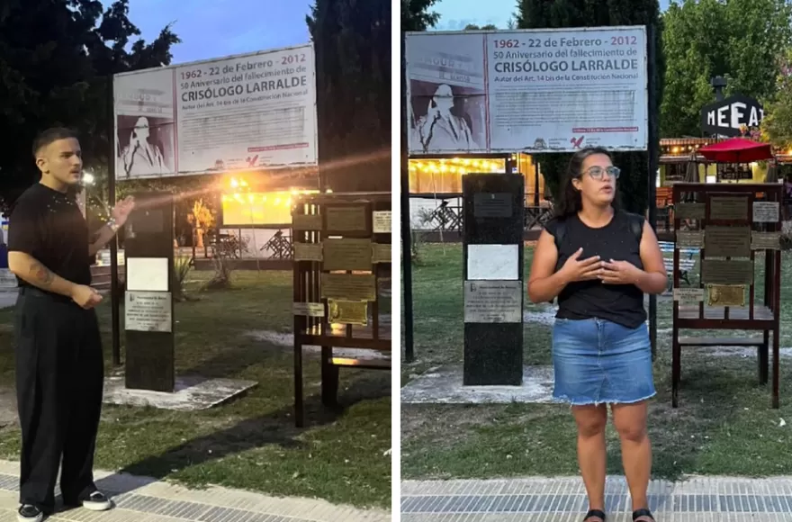 Los dirigentes hablaron en el marco del homenaje.