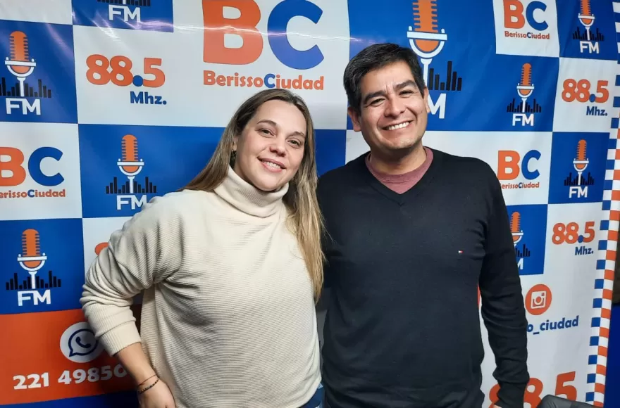 Magalí Mahler y Gastón Díaz, integrantes de la Comisión Municipal de Voley.