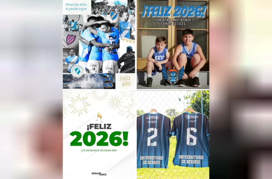 Los clubes de la ciudad enviaron sus mensajes para despedir el 2025.