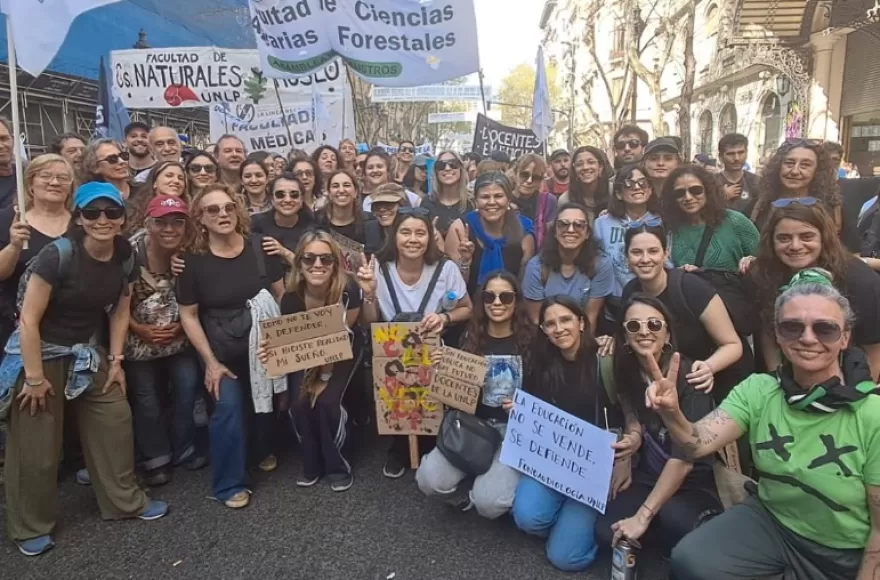 La Marcha Federal Universitaria fue multitudinaria.