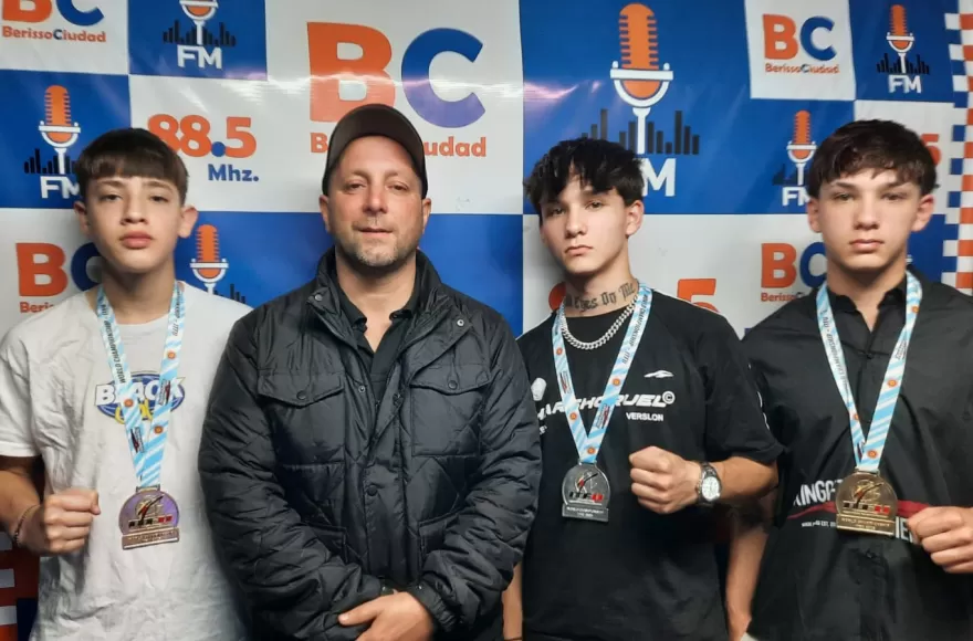 Gino Altamirano, Valentín Leguizamón, Tiago Leguizamón y Ariel Chamorro