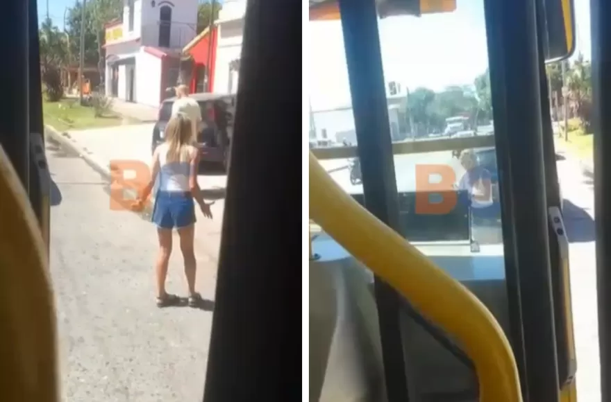 La conductora del vehículo de menor porte se mostró muy nerviosa.