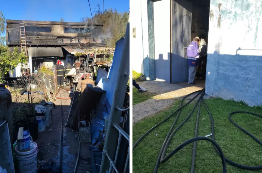Pese al intenso trabajo desplegado, la vivienda sufrió pérdidas totales. 