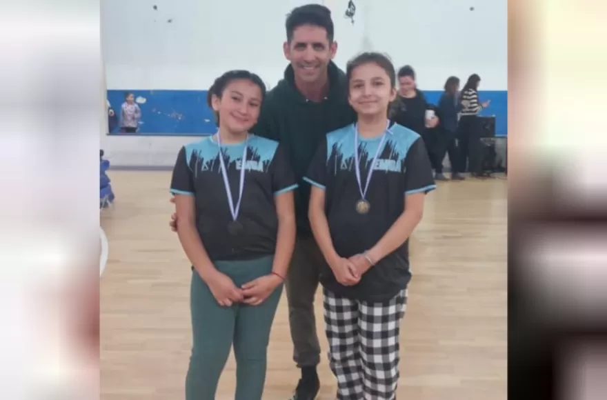 Ambas gimnastas tuvieron una destacada actuación en la categoría Preinfantil Nivel 1.