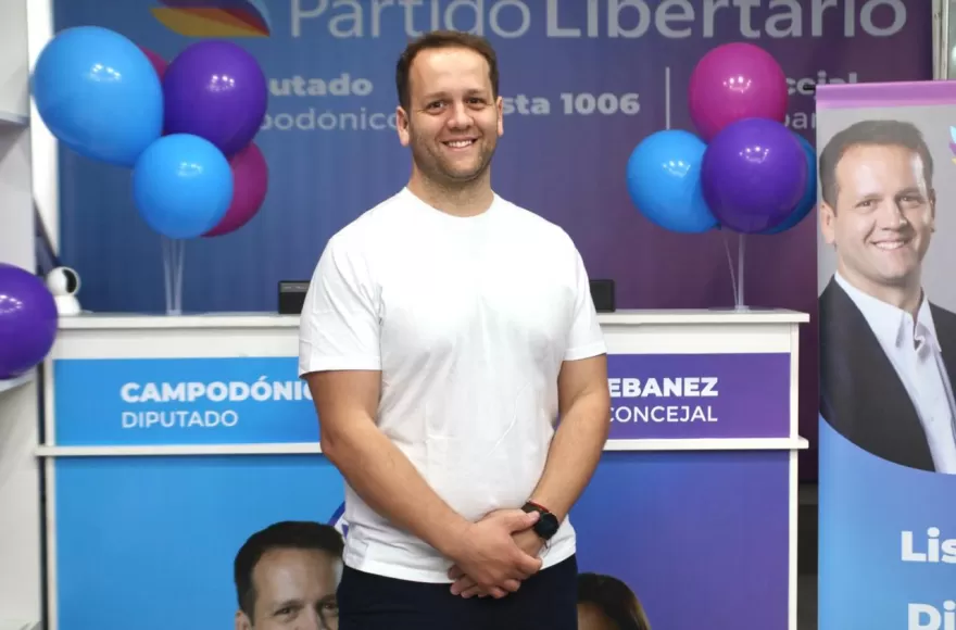 José Campodónico, candidato a diputado provincial por el Partido Libertario.