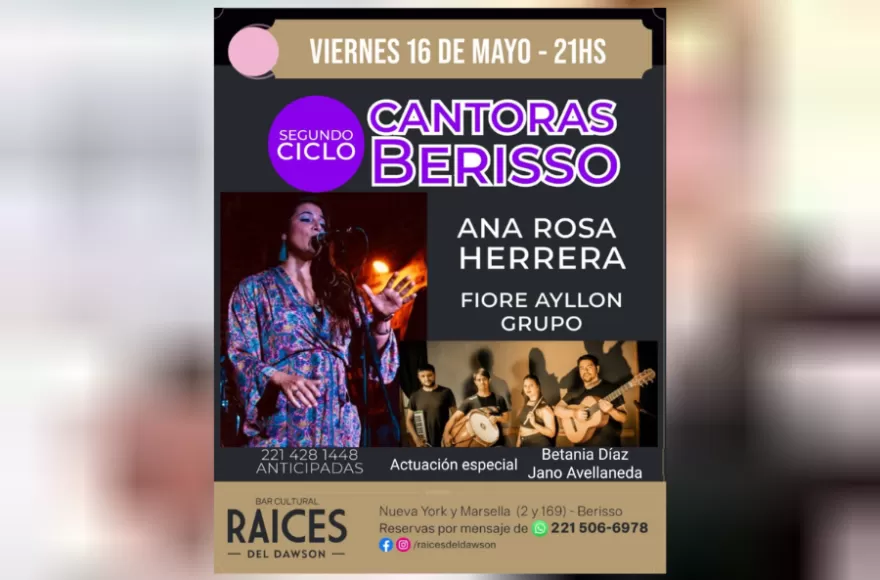 El viernes será el turno de Cantoras Berisso.