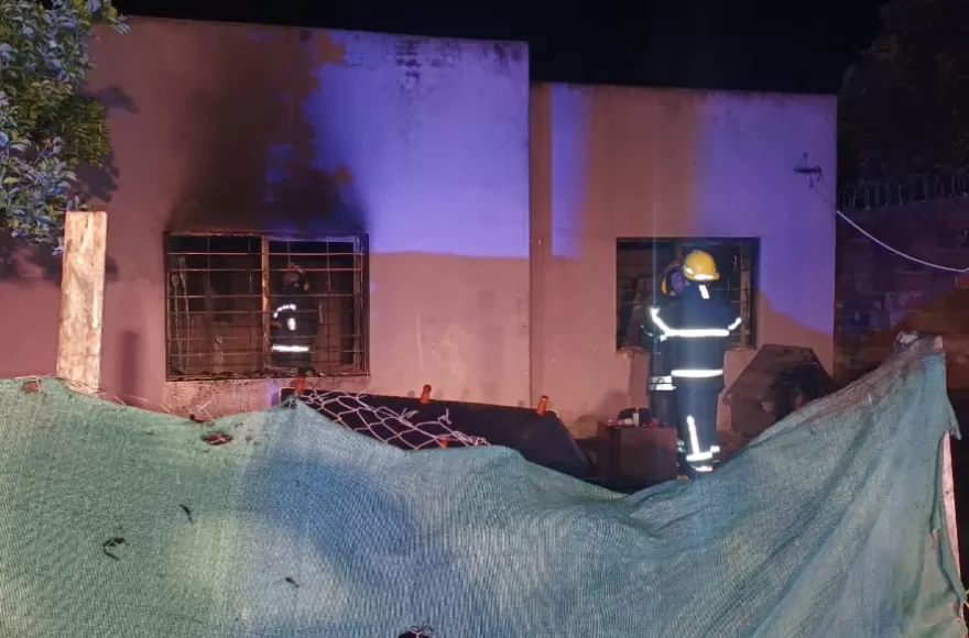 Rápido accionar de los bomberos.