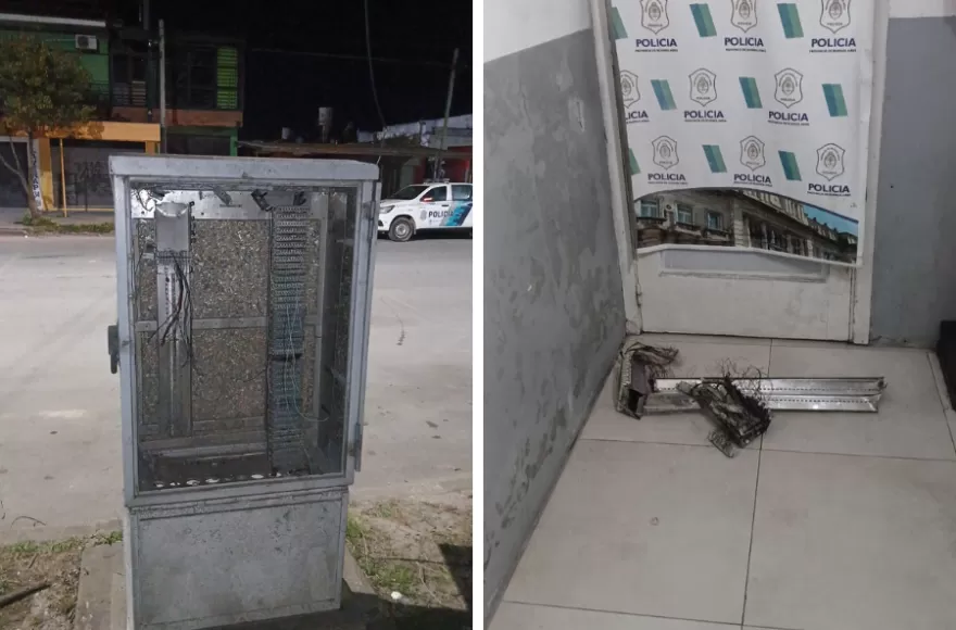 Un llamado al 911 alertó sobre la presencia del individuo retirando cables.