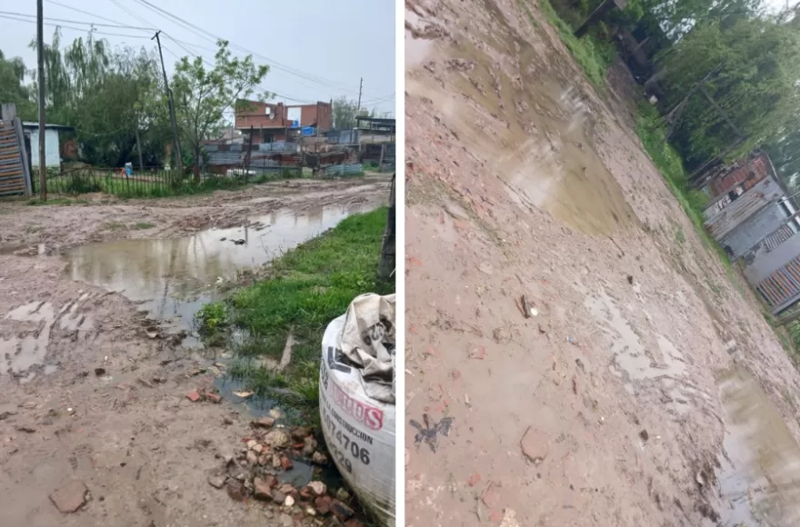 Sin desagües ni mantenimiento vial, las familias advierten que ambulancias y taxis no pueden ingresar y esperan una respuesta del Municipio.
