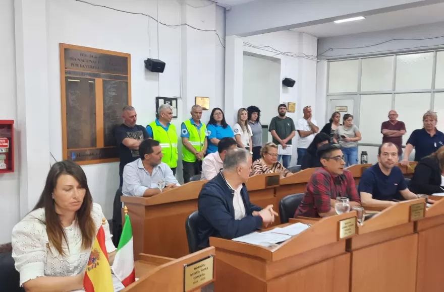 El recinto legislativo contó con la presencia de trabajadores del área de Seguridad Vial.