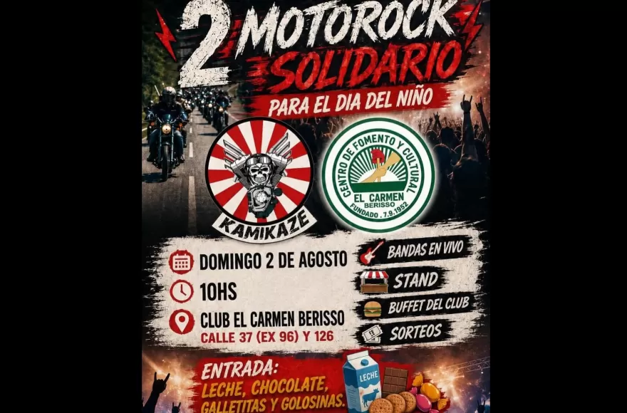 Se viene el Motor Rock solidario por el D&iacute;a del Ni&ntilde;o