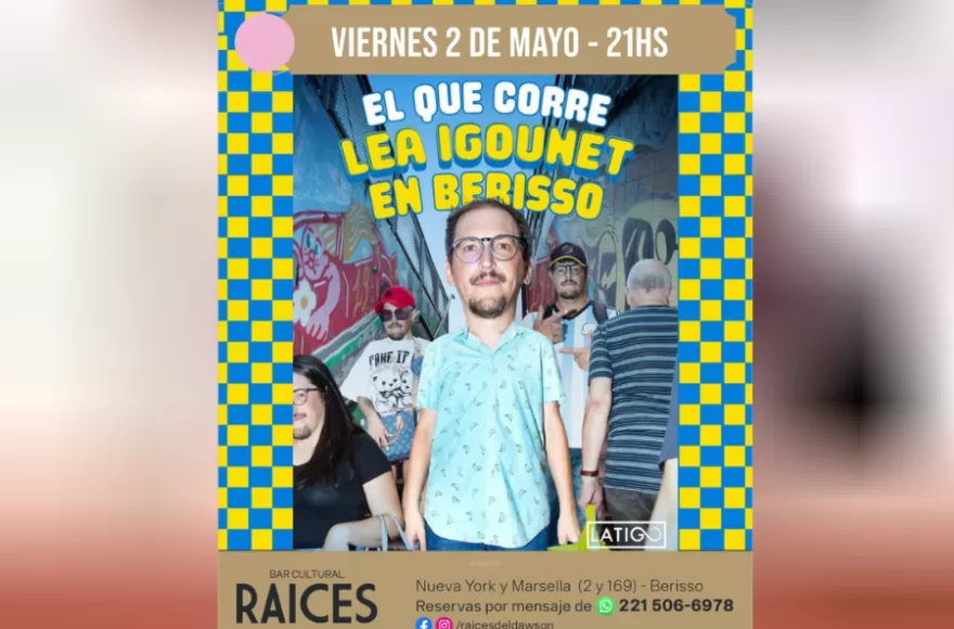 Lea Igoune estará el viernes 2.