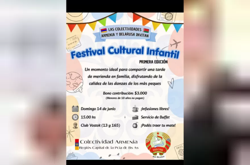 La Colectividad Armenia de Berisso se prepara con danza, cena y stand gastronómico