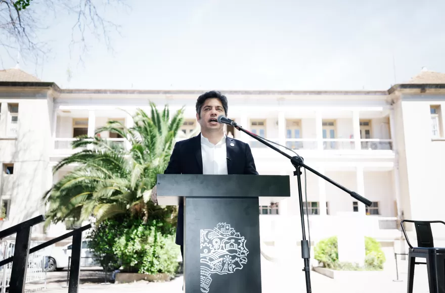 El gobernador Axel Kicillof encabezó este jueves en Ensenada la 6° Jornada Provincial de Salud Mental.