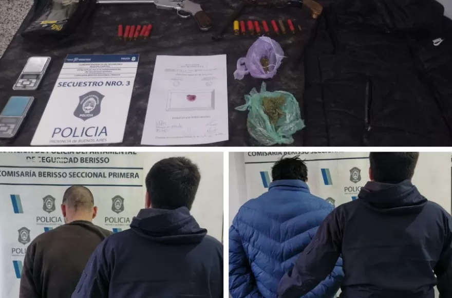 Dos detenidos y elementos secuestrados.