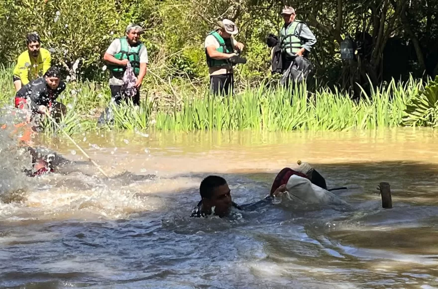 Actuaron además integrantes del Cuerpo de Guarda vidas.