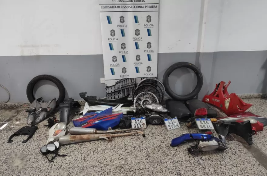 Secuestraron motopartes de distintos rodados.