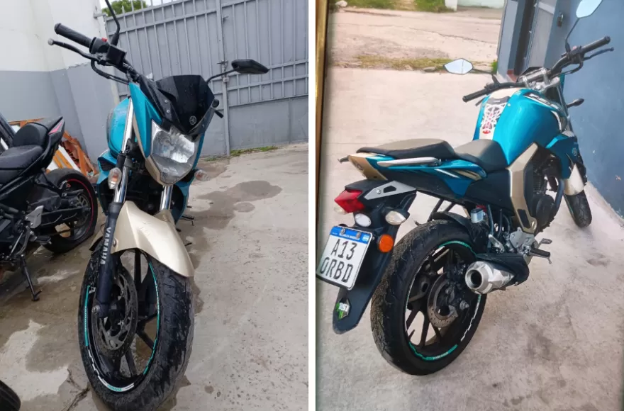 La moto había sido robada el sábado.
