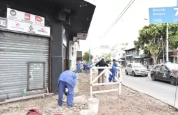 Está en marcha la renovación de veredas de Avenida Montevideo