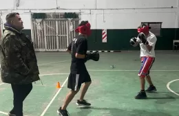 Clases de la Escuela Municipal de Boxeo en el Club El Carmen