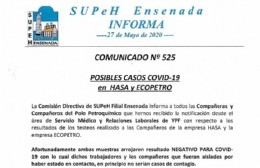 Descartaron posibles casos de COVID-19 en el Polo Petroquímico