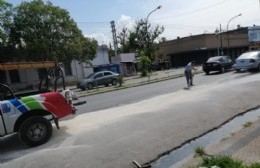 Derrame de aceite hidráulico en plena Montevideo