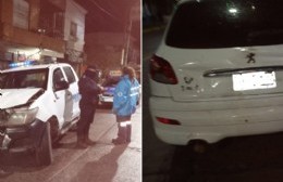 Choque entre un automóvil y un patrullero en Montevideo