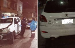 Choque entre un automóvil y un patrullero en Montevideo