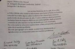 Vecinos piden que el municipio gestione la solución a una obstrucción cloacal