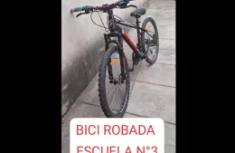 Robaron bicicleta en la Escuela N° 3