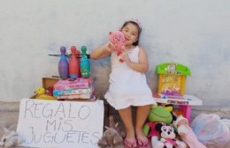 Sofía, pequeña berissense de gran corazón: decidió regalar sus juguetes a un comedor comunitario