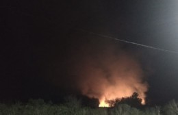 Incendio de pastizales en Los Talas