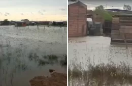 La zona de 27 y 152 totalmente bajo agua
